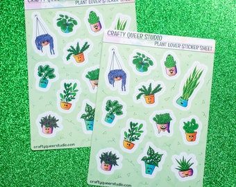 Plants sticker sheet - plant lover gift