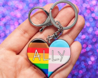 LGBTQ+ Ally keychain