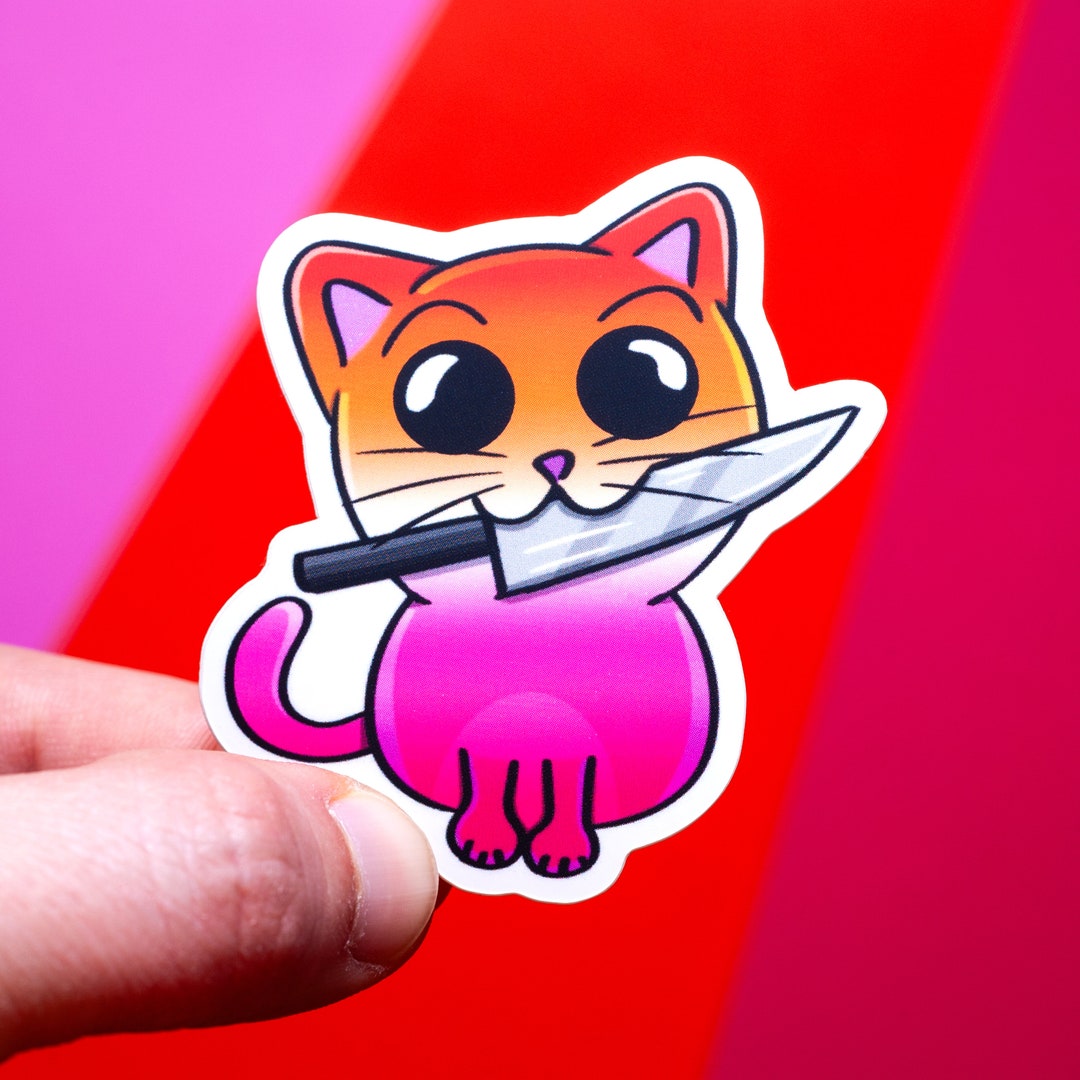 Lesbian Cat Sticker - Funny - Lgbtq Pride - Etsy