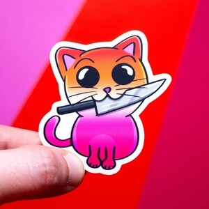 Lesbian Cat sticker - funny - lgbtq pride