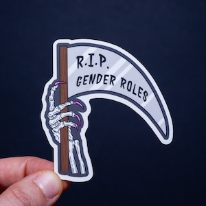 RIP Gender Roles sticker - transgender pride - nonbinary pride - lgbtq pride