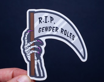 RIP Gender Roles sticker - transgender pride - nonbinary pride - lgbtq pride