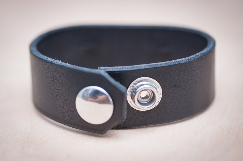 Pansexual flag leather snap bracelet