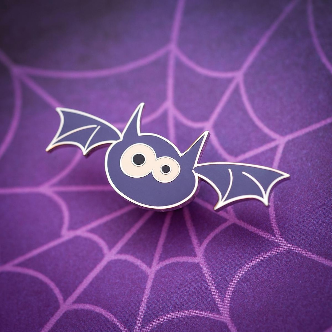 Bat Enamel Pin - Etsy