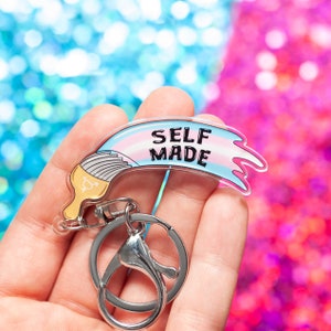 Self Made LGBTQ+ keychain - trans pride