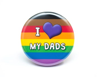 Bouton d’allié de fierté inclusive I Love My Dads