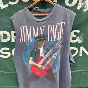 Jimmy Page Vintage T-Shirt Led Zeppelin 90s Rock Band Tee Rare Graphic Shirt Classic Guitar Legend Retro Music Collectible