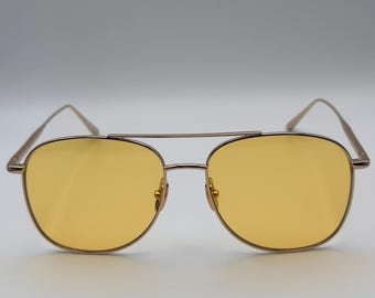 Vintage Yellow Lens Sunglasses: Retro 70s Style