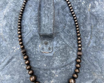 Vintage Native American Pearl Necklace: Sterling Silver Southwest Charm