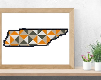 Tennessee Digital Cross Stitch Pattern, University of Tennessee Cross Stitch Pattern, Tennessee Cross Stitch Pattern, Instant Download PDF