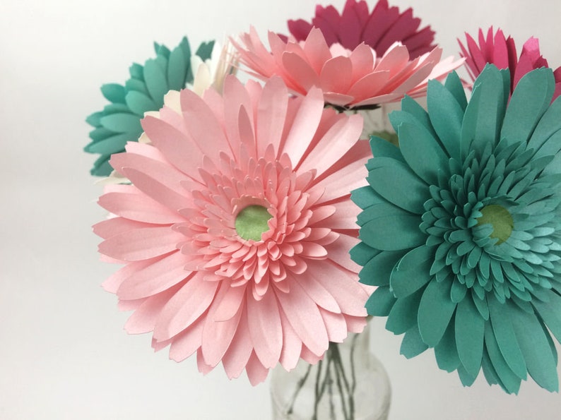 Download Paper Gerbera Daisy Template Paper flower template 3d ...