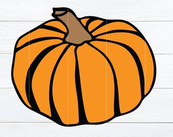 Pumpkin Cricut Cut File - Fall SVG and Clip Art - multilayer pumpkin silhouette vector file