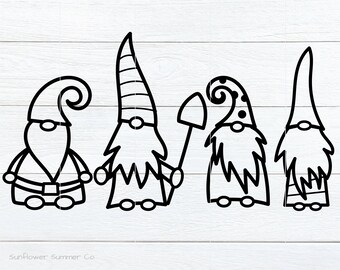 Garden Gnome SVG- gnome svg - gnome cut file- cute gnomes svg- gnome clipart