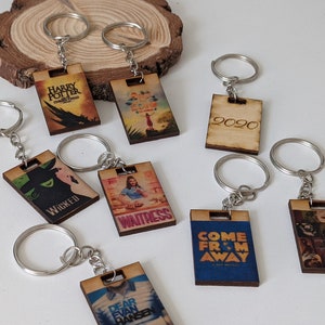 Broadway Program Keychain,  Stocking Stuffer, Musical Theatre Keyrings