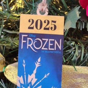 Broadway Program Ornaments, Personalized Theater Ornaments, Custom Christmas Ornaments for Theater, Stocking Stuffer, Frozen ornament