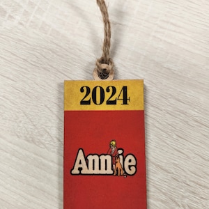 Broadway Program Ornaments, Personalized Theater Ornaments, Custom Christmas Ornaments for Theater, Stocking Stuffer, Annie ornament