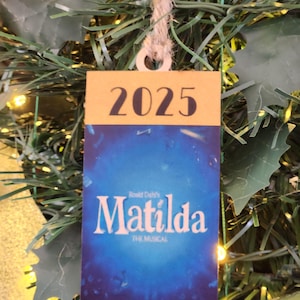 Broadway Program Ornaments, Personalized Theater Ornaments, Custom Christmas Ornaments for Theater, Stocking Stuffer, Matilda ornament