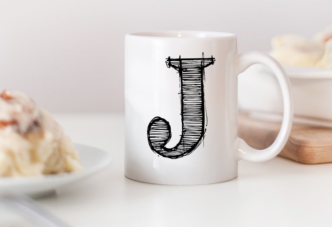 Letter Mug Letter Cup Initial Mug Initial Monogram Letter Coffee Mug