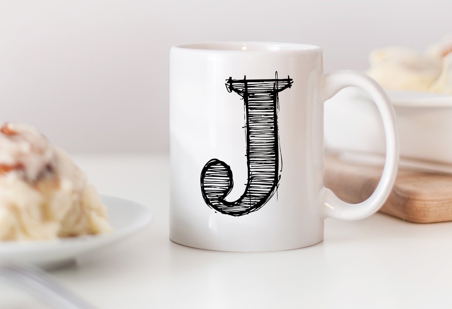 Coffee Mug With Letter J - Etsy