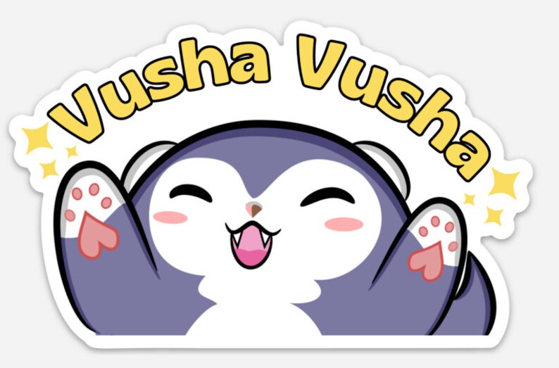 VUSHA VUSHA VVAFFLES Peeker Sticker image 1