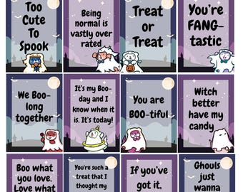 Halloween Motivational Cards