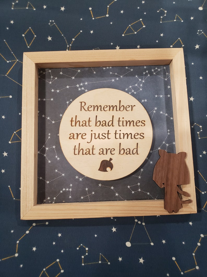 ANIMAL CROSSING QUOTE Katrina Shadow Box Wall Art Geek Etsy