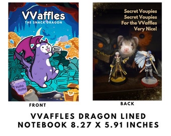 VVAFFLES DRAGON of SNACKS Lined Notebook