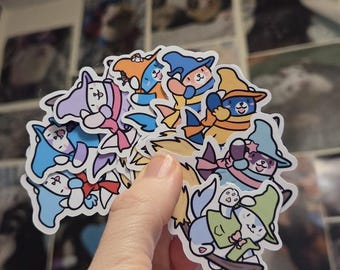 Fuffy Ferret Witch Stickers