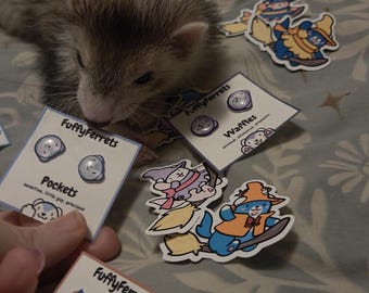 Fuffy Ferret Earings