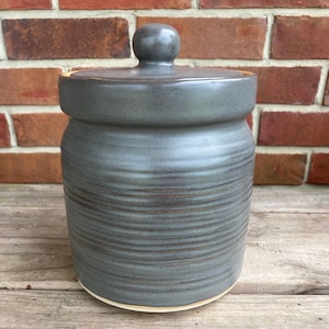 Large Stoneware Canister image 6