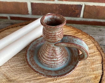 Stoneware Stick Candle Holder