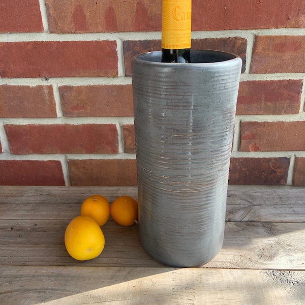 Stoneware Wine Chiller/ Utensil Holder