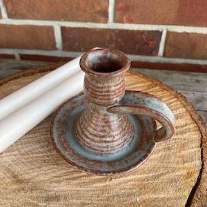 Stoneware Stick Candle Holder