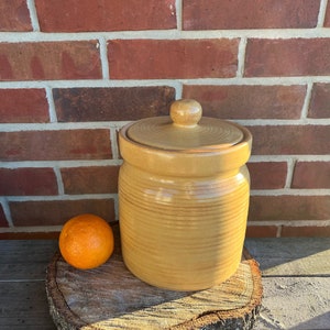 Large Stoneware Canister Pear