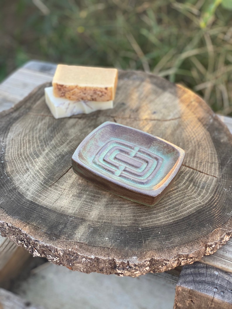 Stoneware Soap Dish Okra