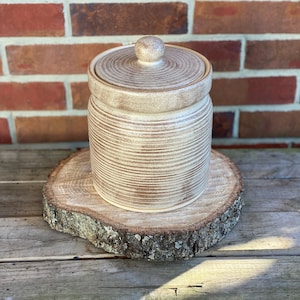 Large Stoneware Canister Pecan