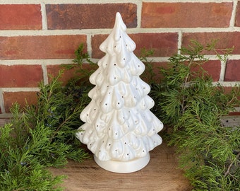 Stoneware Christmas Tree Candle Light