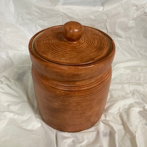 Large Stoneware Canister Persimmon