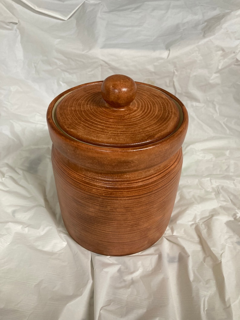 Large Stoneware Canister Persimmon