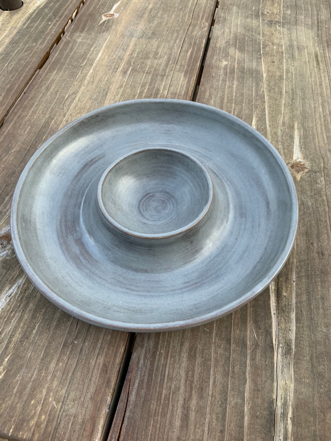 Stoneware Chip and Dip Etsy