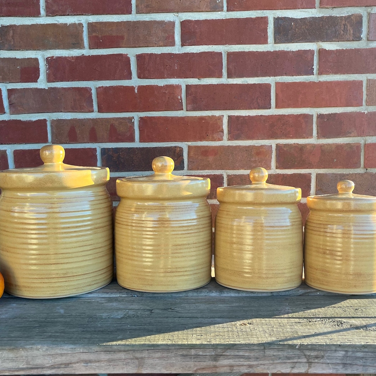 Stoneware Canister Set