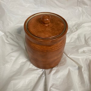 Small Stoneware Canister Persimmon