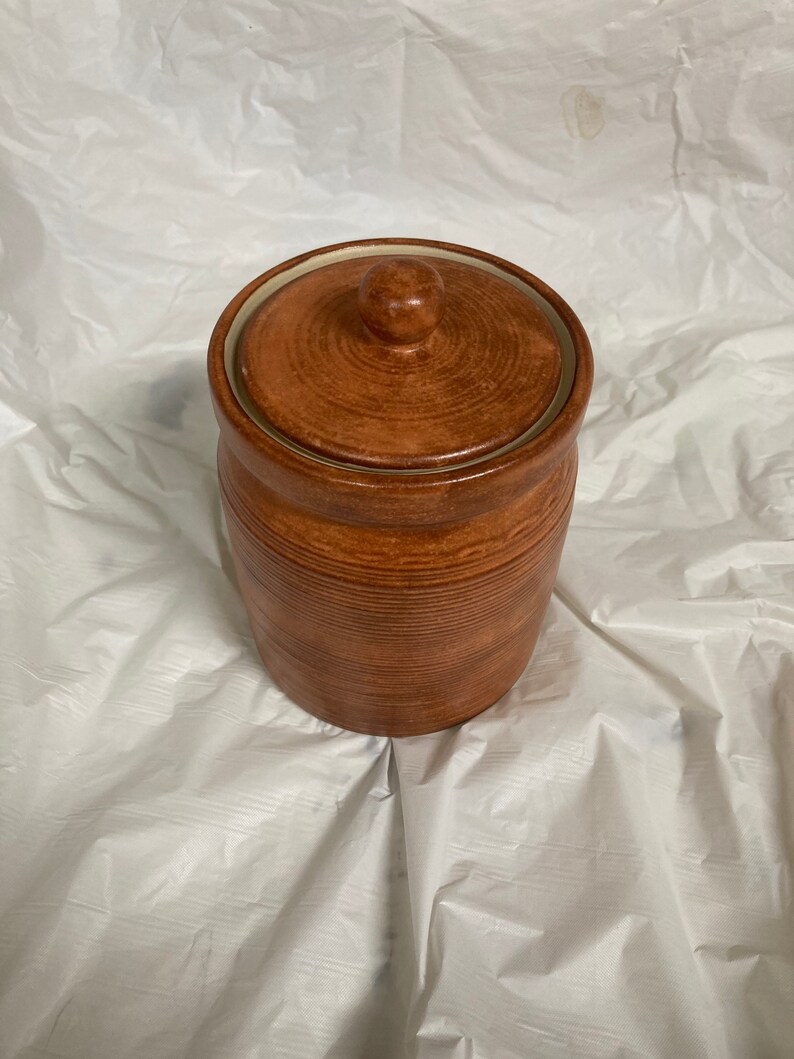 Small Stoneware Canister Persimmon