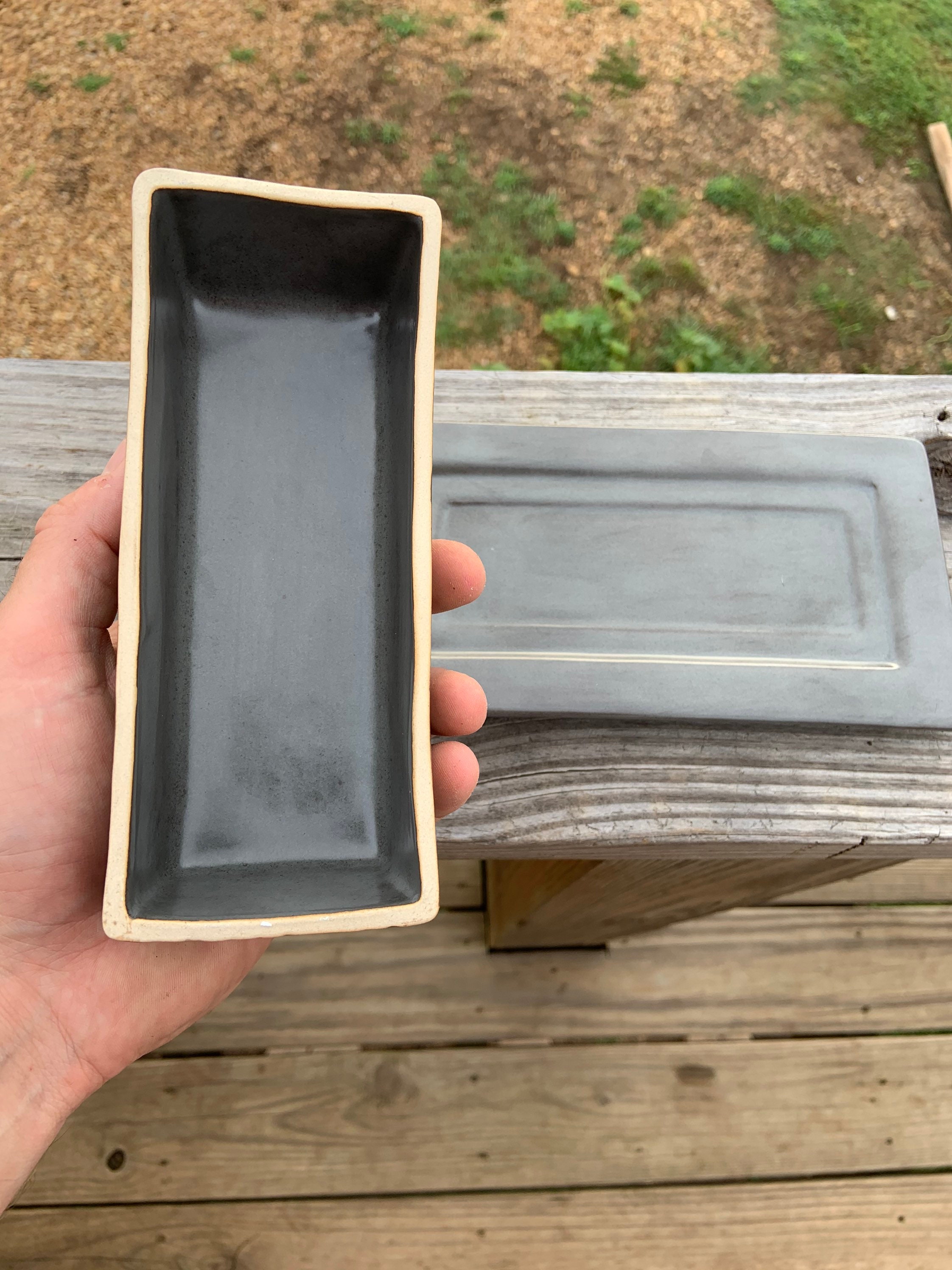 Stoneware Butter Dish with Lid Etsy