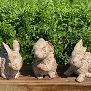 Stoneware Rabbit Trio