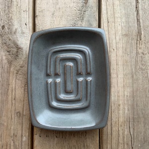 Stoneware Soap Dish Gunsmoke