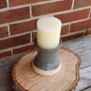 Small Stoneware Pillar Candle Holder