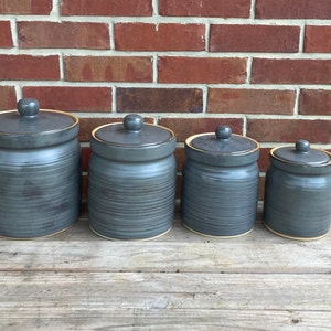 Stoneware Canister Set