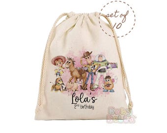 Toy Story Party Favor Bag - Personalized Toy Story Birthday Goodie Bag, Kids Party Supplies, Buzz & Woody Party Favor