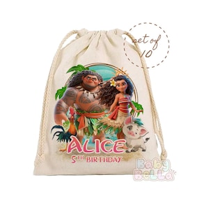 Tropical Party Favor Bag - Personalized Ocean Theme Goodie Bag, Kids Birthday Supplies, Custom Favor Bag